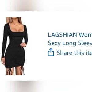 Black bodycon dress
